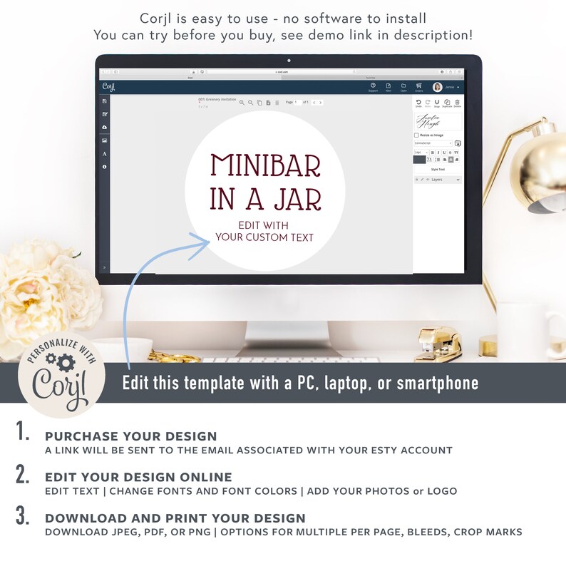 Editable Bar in a Jar Label Printable Groomsman Gift Etsy