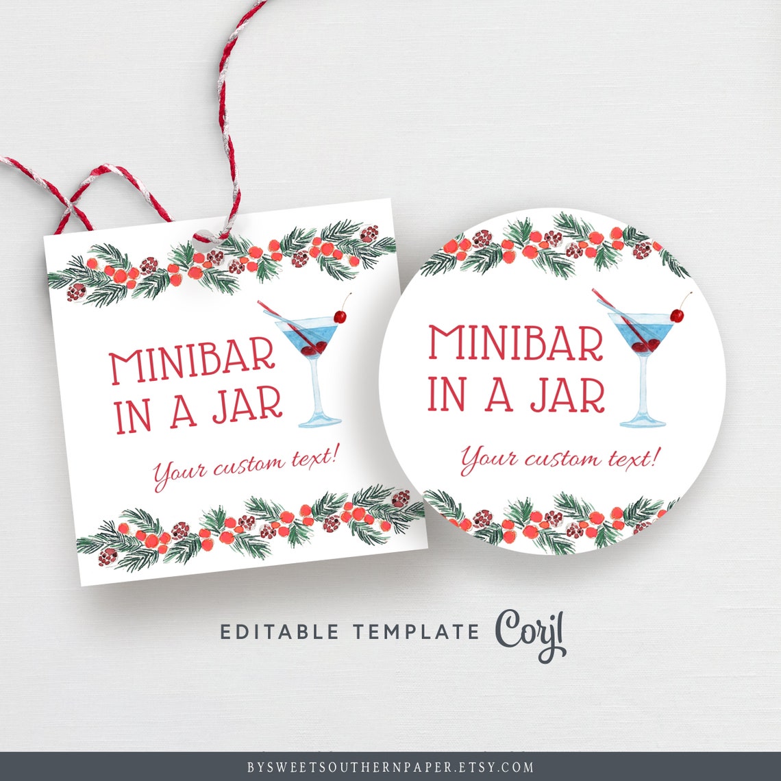 Editable Bar in a Jar Label Printable Christmas Gift - Etsy Canada