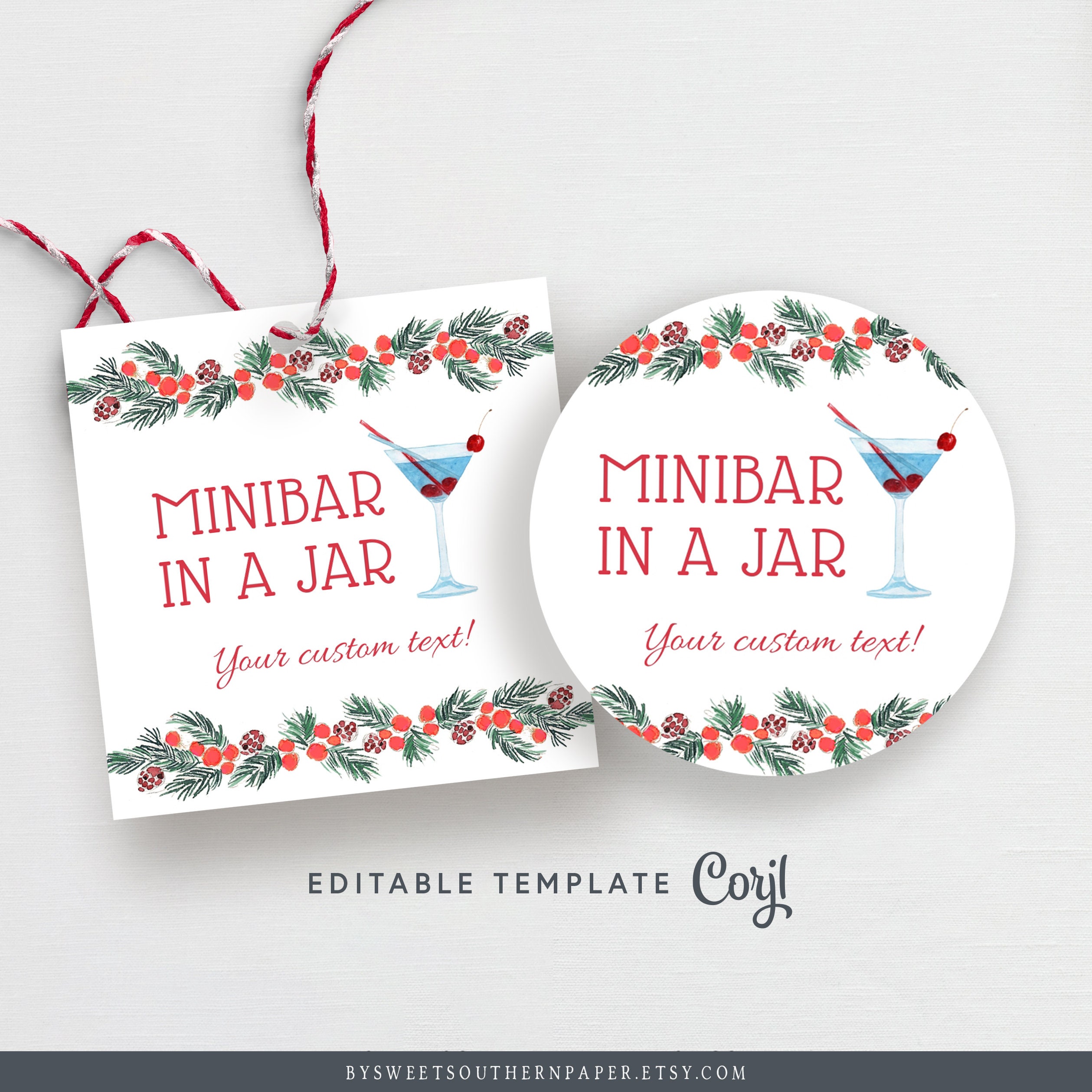 Editable Bar in a Jar Label Printable Christmas Gift - Etsy Canada