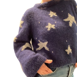 CORALINE Raglan Stars Sweater Knitting Pattern