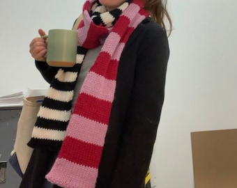 関税込 CELINE striped scarf in chunky mohair and wool 関税込 CELINE striped scarf in chunky mohair and wool big