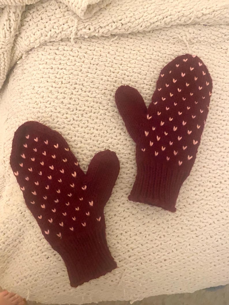 The Sweetheart Mittens Knitting Pattern - Etsy