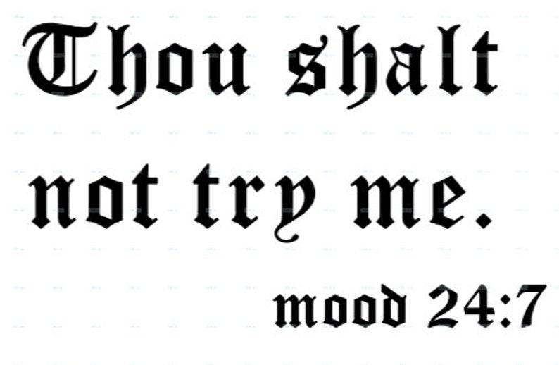 Download Thou shalt not try me SVG File | Etsy