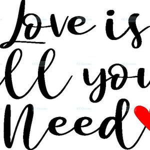 El amor es todo lo que necesitas SVG