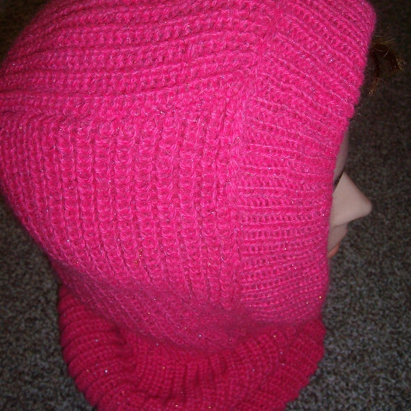 Odio reversible para adultos / Rosa "Mohair" ÚNICO