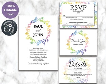 100 Personalized Custom Gay Same-Sex Bridal Shower Rehearsal Wedding Invitations Announcement Cards Set