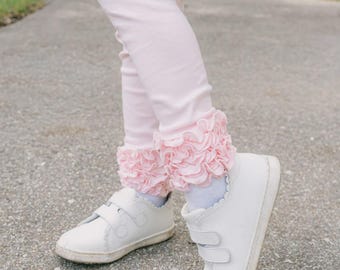 Leggings con volantes para niñas pequeñas, pantalones de juego, mallas con ribete de volantes