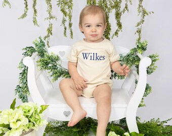 Smocked Bubble, Baby Toddler Boy Girl Tshirt Bubble, Short Sleeve Summer Bubble, Monogram Outfit
