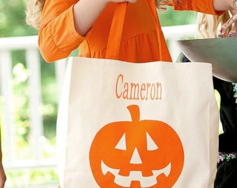 Personalized Halloween Bag, Trick or Treat Bag, Kids Monogrammed Halloween