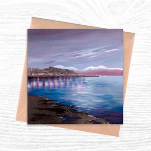 West Bay Dunoon, Argyll Scotland greeting cards from oil painting of local area, 6 inch square high quality greeting cards