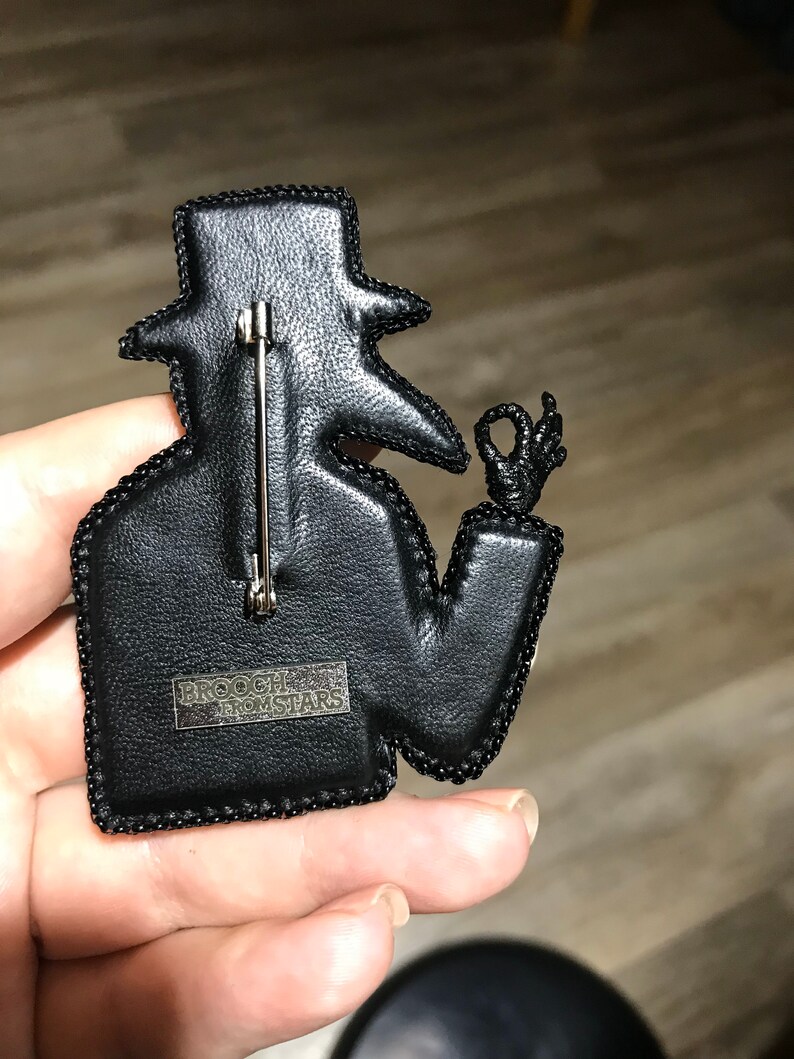 embroidered brooch plague doctor pin brooch brooch