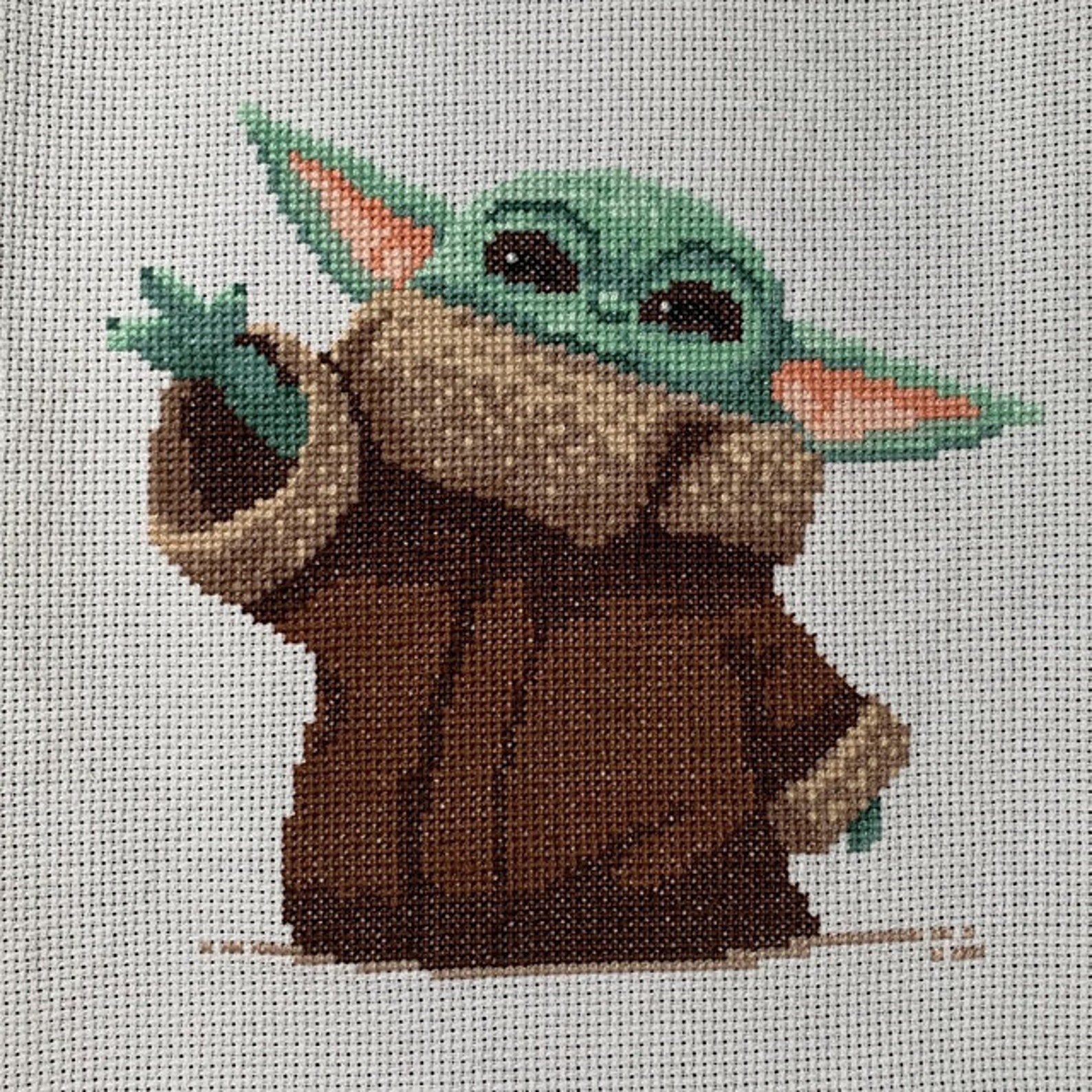 Baby Yoda Cross Stitch Grogu Chart Mando Pattern Star Wars Art Etsy