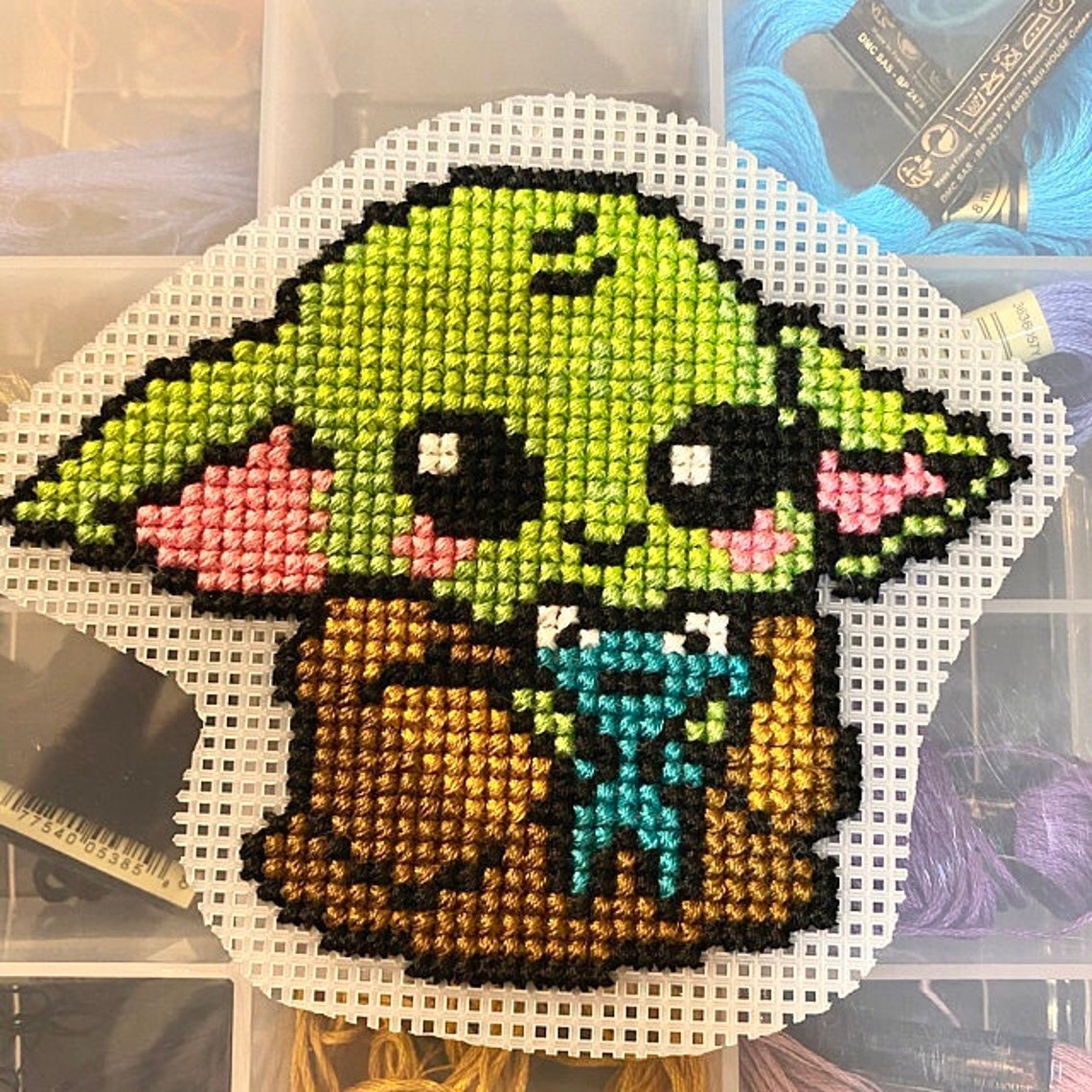 Baby Yoda Cross stitch pattern Baby Yoda modern cross stitch Etsy