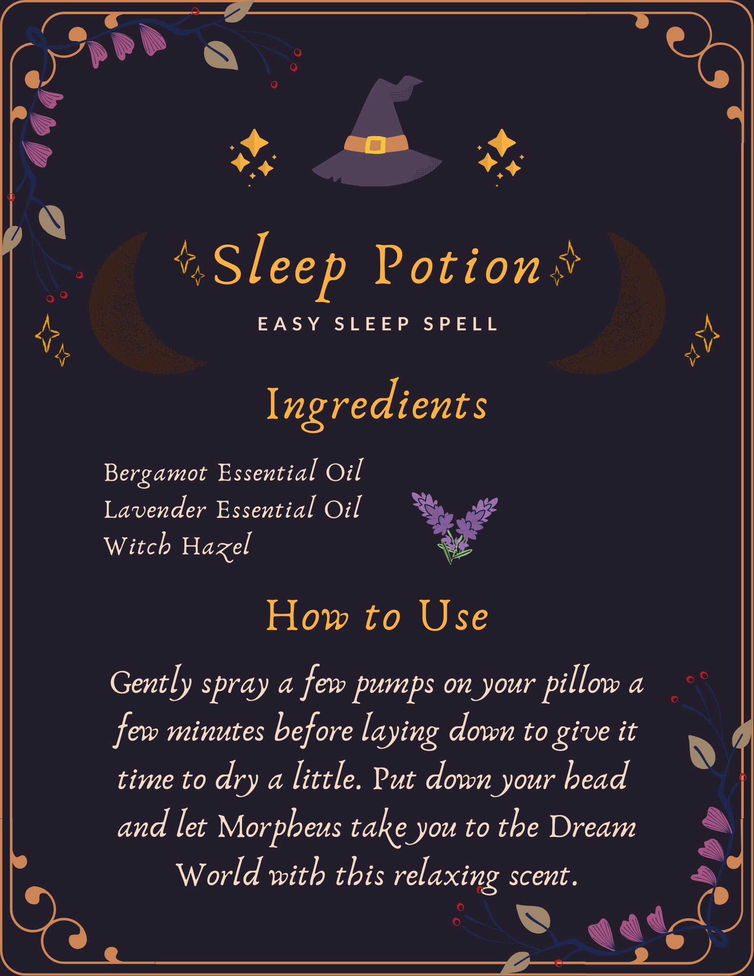 Sleep Potion Etsy