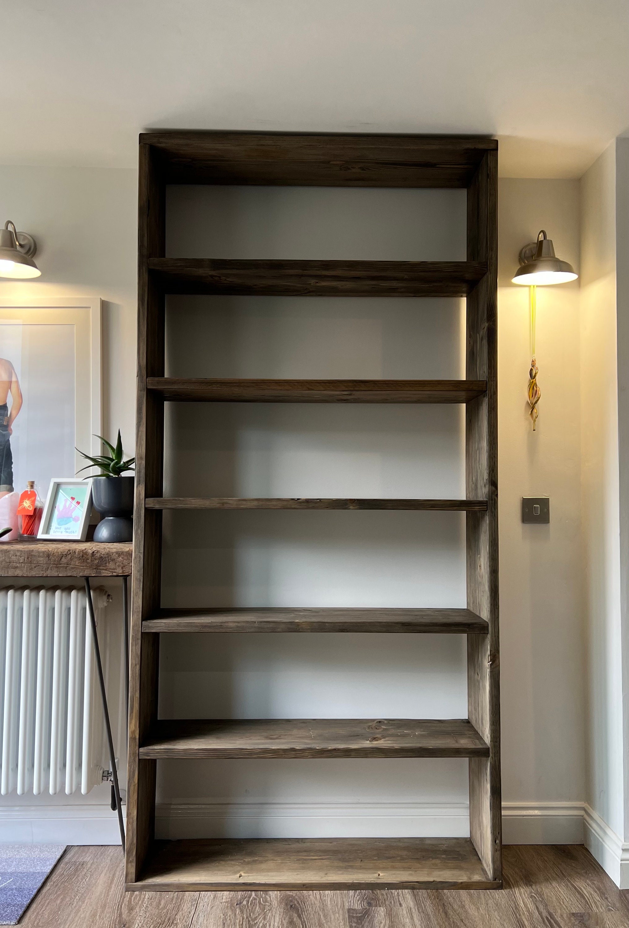 Rustic Reclaimed Scaffold Board Bookcase Etsy UK