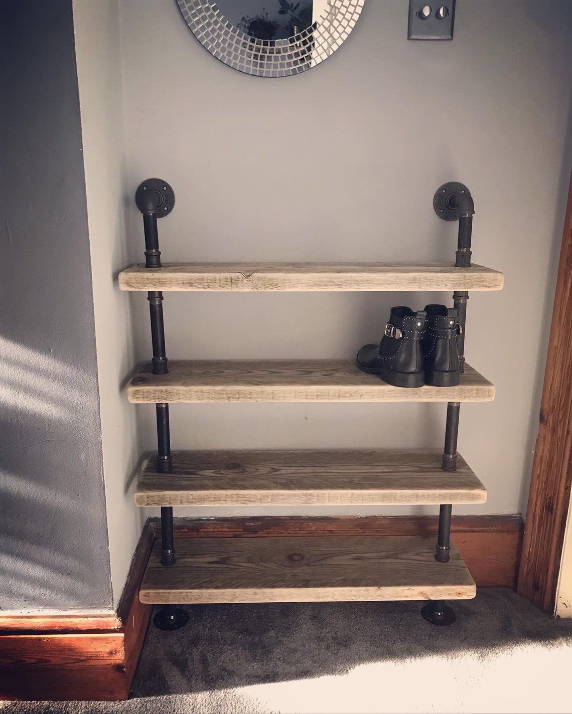 Bespoke Industrial Rustic Shelving Custom Industrial Rustic Etsy