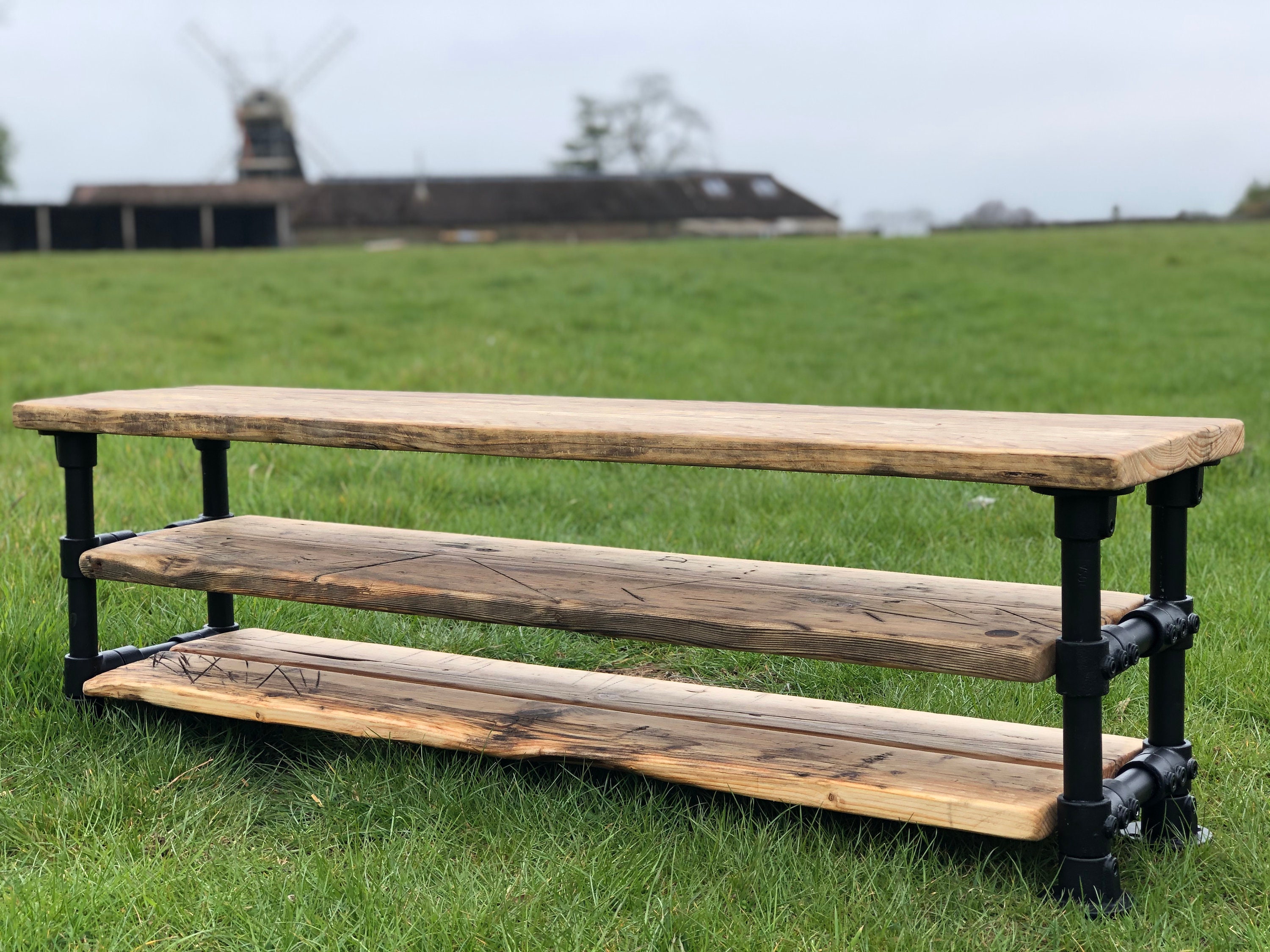 Industrial TV Stand Rustic TV Stand Etsy