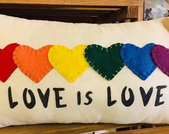 Love is Love!!! Decorative Lumbar Pillow