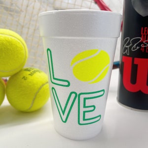 Tennis LOVE // 10  16oz Foam cups