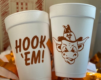 Vintage Texas Longhorns // 20 oz // Vintage Bevo // Hook &#39;em!