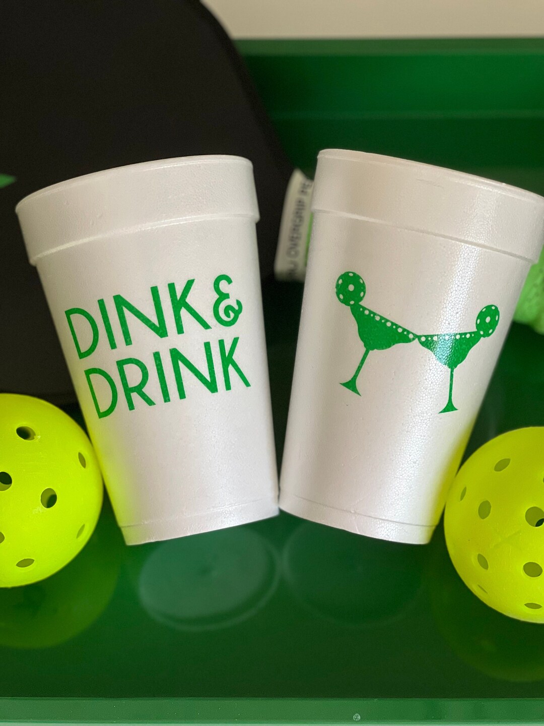 Pickleball Party // 16oz Foam Cups // Dink // Dink & Drink Etsy