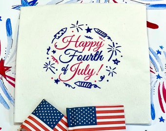 Fourth of July Napkins // Pack of 50 Napkins