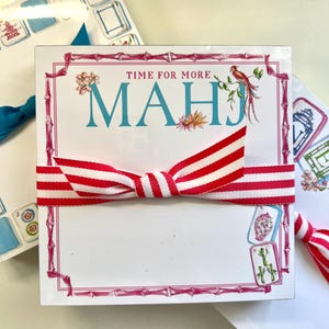 Mahjong Time! It’s ALWAYS Mahj time! Square Notepad (5.5&quot;)