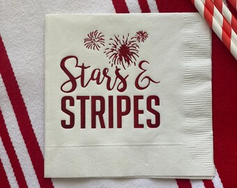 Fourth of July Napkins // America //  Pack of 25 napkins