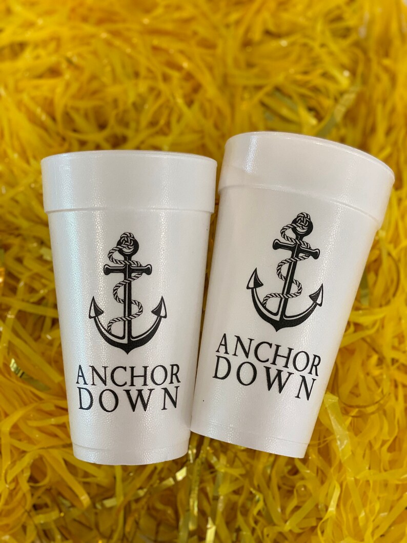 Vanderbilt Anchor Down // 20oz Foam Cups // Set of 10 Etsy
