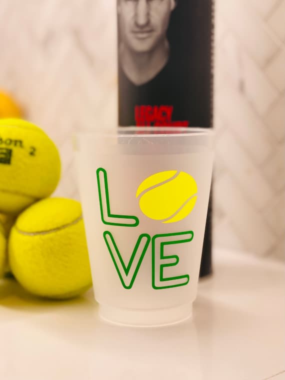 Tennis LOVE // 16oz Shatterproof Plastic Cups Etsy