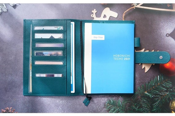 Moterm A5 Plus Teal Genuine Leather Journal Cover Planner Agenda hobonichi,  Leuchtturm, Archer & Olive, Stalogy, Midori MD 