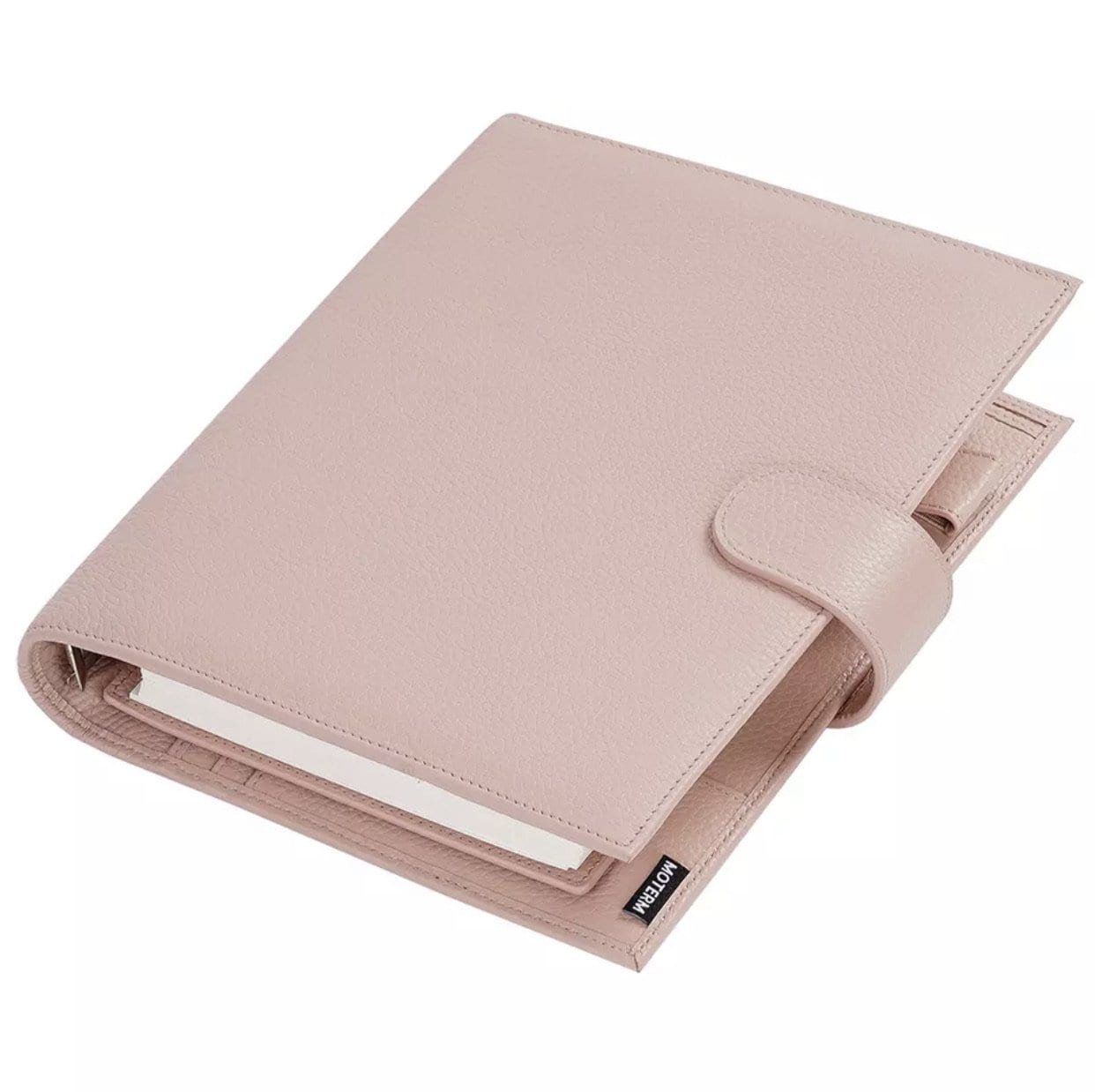 Moterm A5 Luxe 2.0 Pink Real Genuine Pebbled Leatherjournal Plannernotebook  Binder 6 Rings Diary Agenda Journal Coveroffice Supplies 