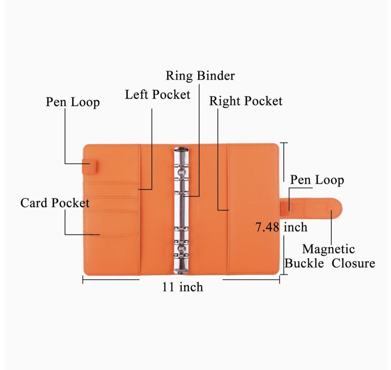 A5/A6 Pu Leather Binder Planner With RINGS A5/A6 Agenda Etsy