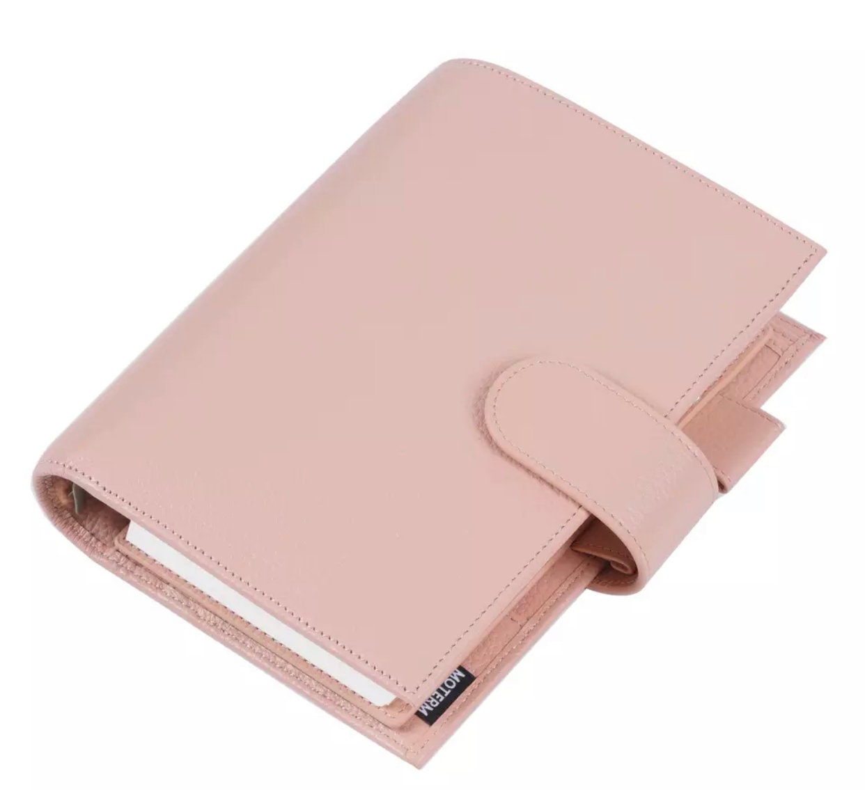 Moterm Regular 2.0 Pocket Size Rings Planner Genuine Croc Grain Leather A7  Notebook Agenda Organizer Diary