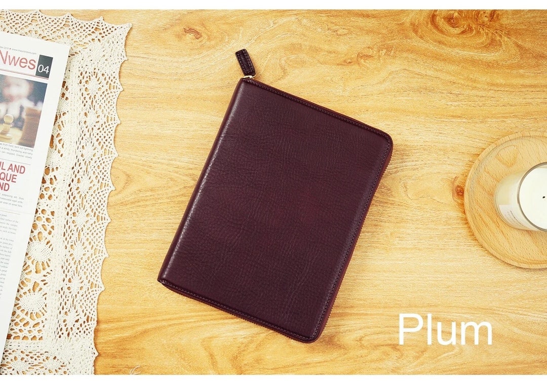 Moterm A5 Zip Coverfull Grain Vegetable Tanned Leather With Back