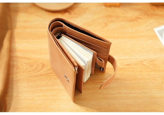 Pocket Moterm Wallet: Veg Tan Leather Apricot - Planners
