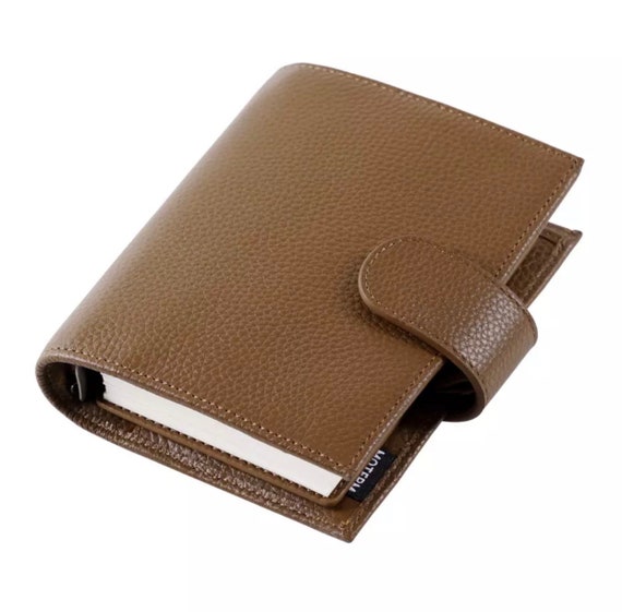 Office, Luxury Checkered A7 Agenda Binder Journal Notepad Gift Brown With  Extra Inserts