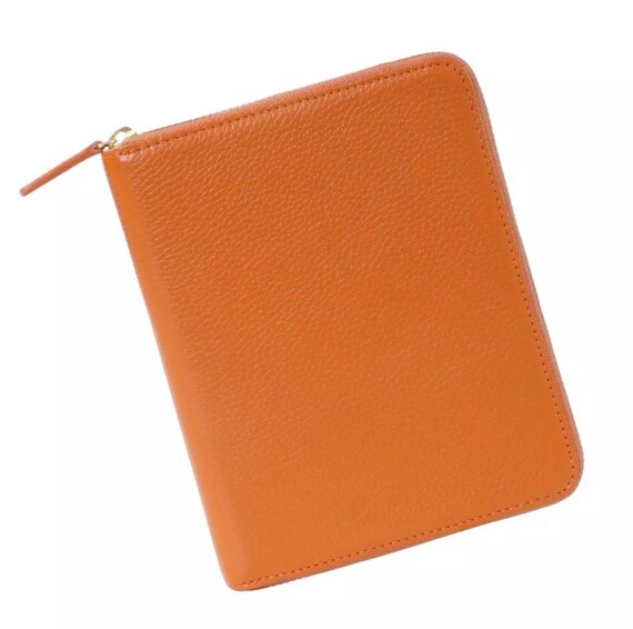 Moterm Genuine Pebbled Grain Leather A6 Zip Cover With Back - Etsy