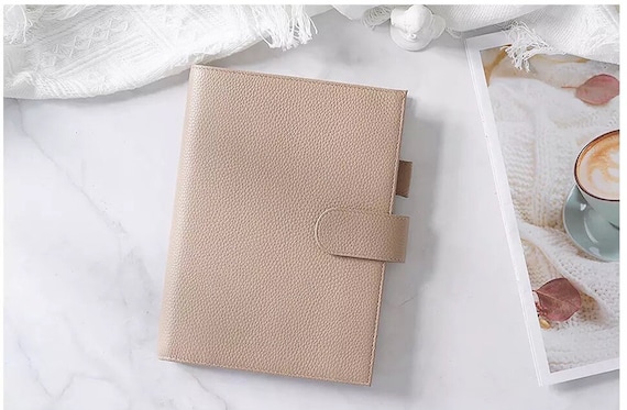 Moterm A5 Plus Taupe Genuine Leather Journal Cover Planner Agenda