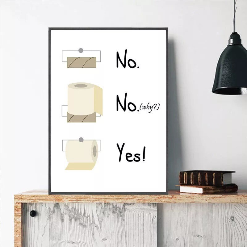 Badezimmer Waschraum Wandkunst Wand Leinwand Malerei Wand | Etsy