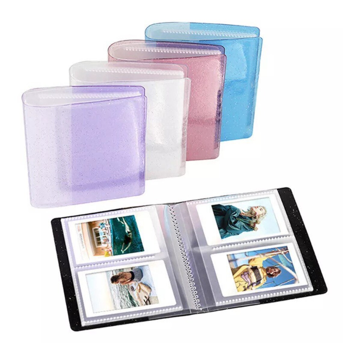 64 Capacity Cards Mini Holder Binders Albums With bling Clear Etsy