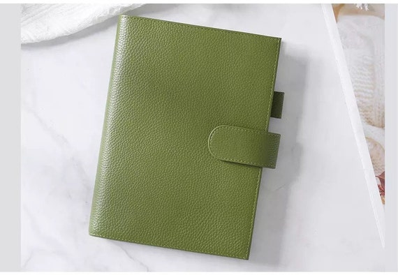 Moterm Luxe Series Personal Wide Size Planner with 30 MM Silver Rings  Pebbled Grain Leather Notebook