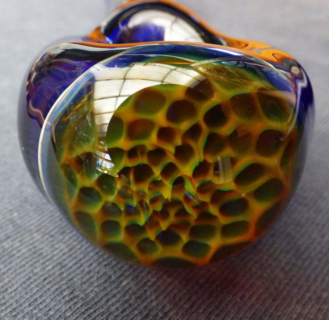 Amber Glass Pipe. Hand Made by Me in WV USA Pyrex / Boro