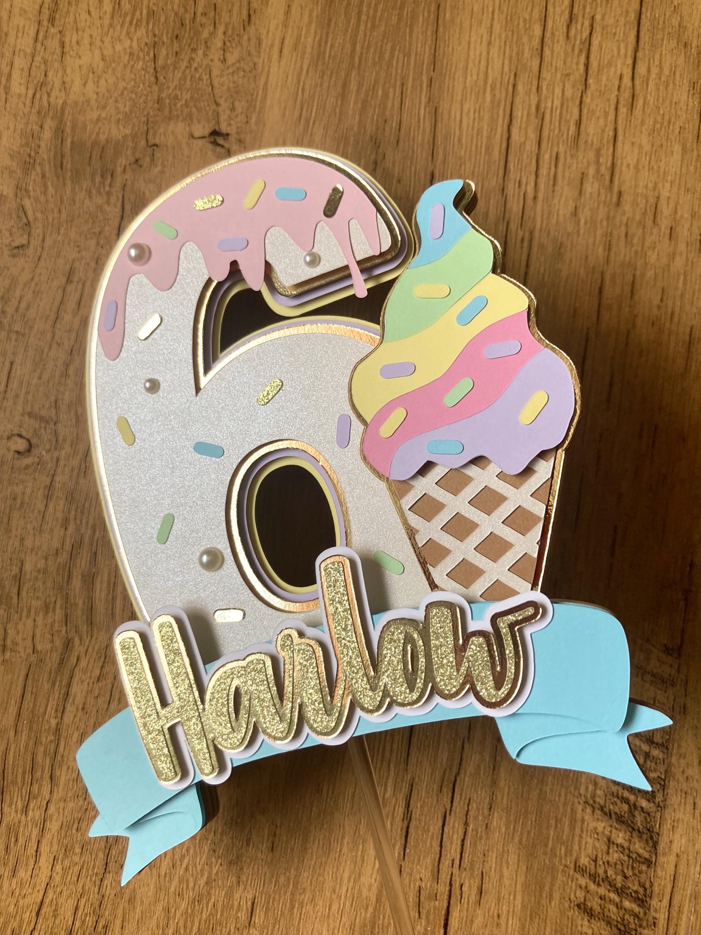 Ice Cream Cake Topper