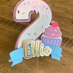 Two Sweet Cake Topper, Cupcake Cake Topper, Sweet Treats Birthday Party Decor, Candyland Cake Topper, Two Sweet Birthday Party