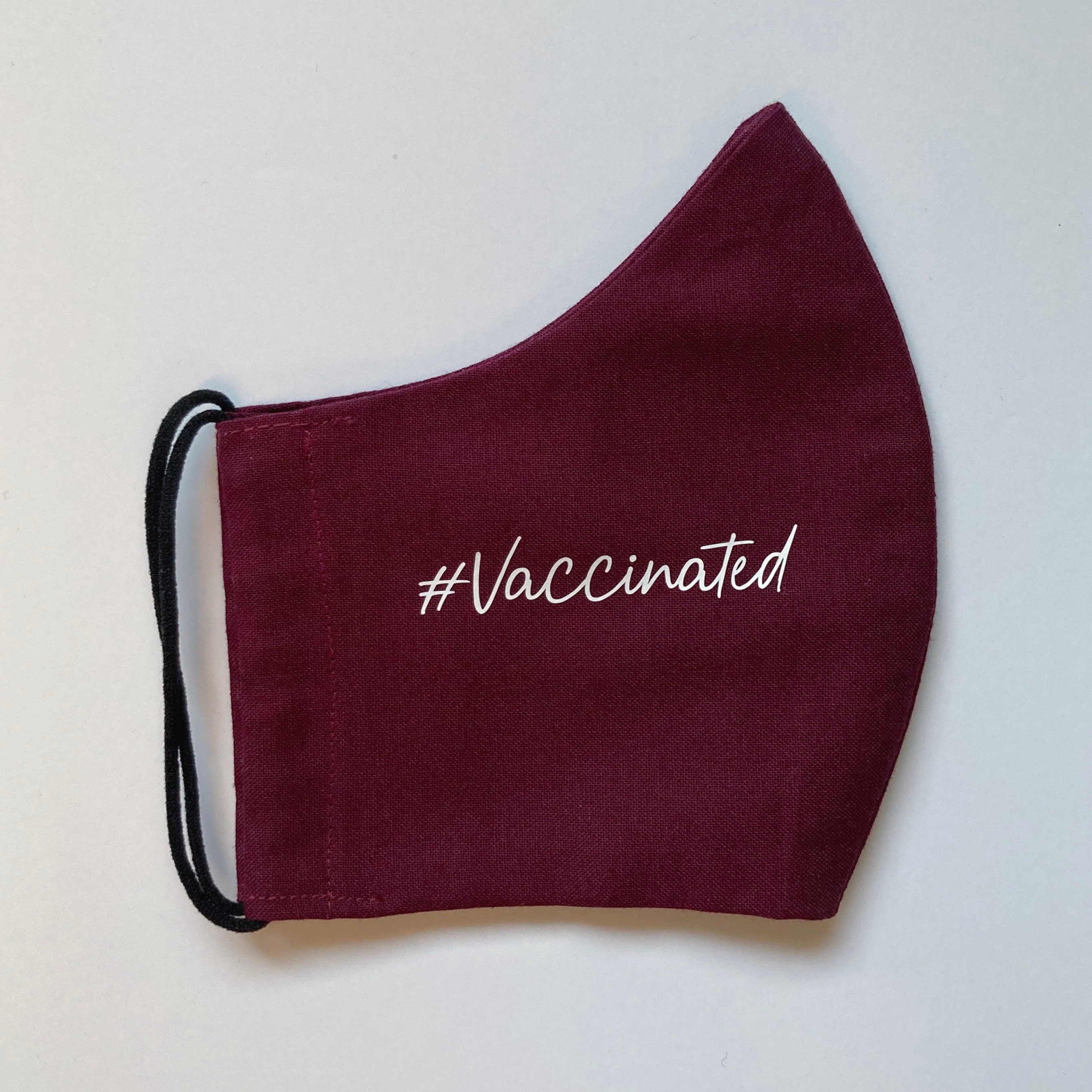 Vaccinated Fabric Face Mask w/ Pocket For Filter, 100% Cotton, Handma…