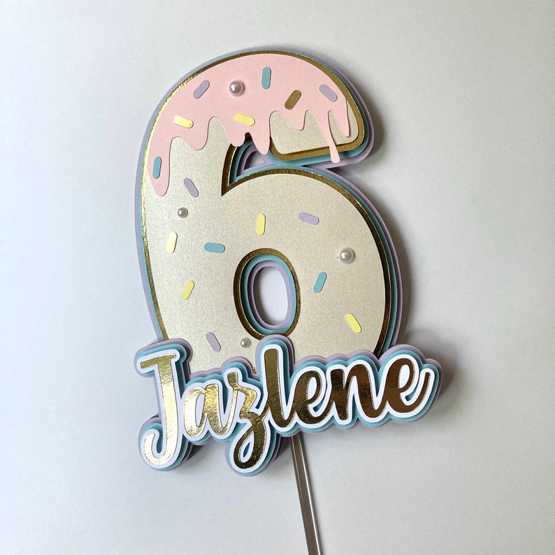 Ice Cream Cake Topper Personalized Ice Cream Cake Topper Etsy
