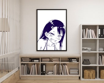 Hand Drawn "Anime Girl" Printable poster