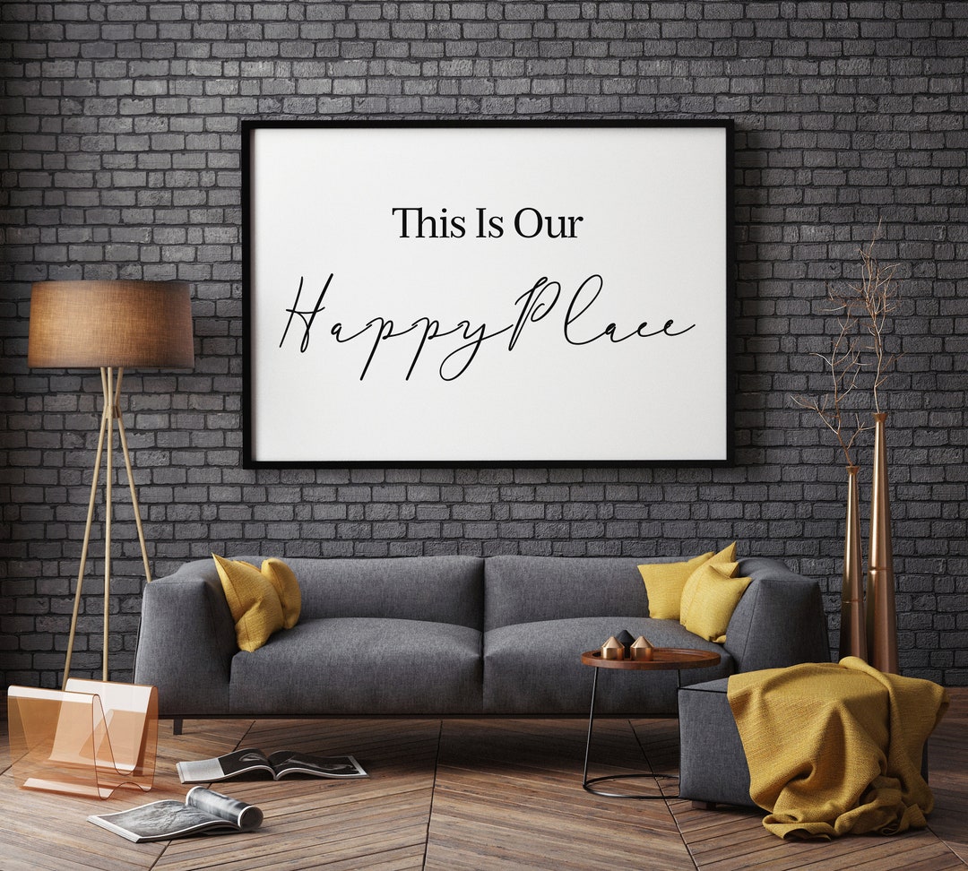 Happy Place Instant Download Printable Poster Minimal Arts - Etsy