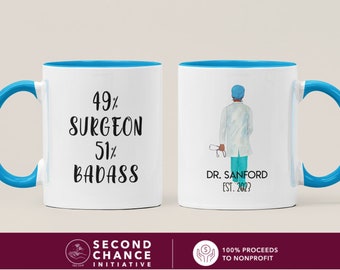 Personalized Surgeon Mug Graduation Gift for Boyfriend Medical School Graduation Funny Doctor mugS243 23-21
